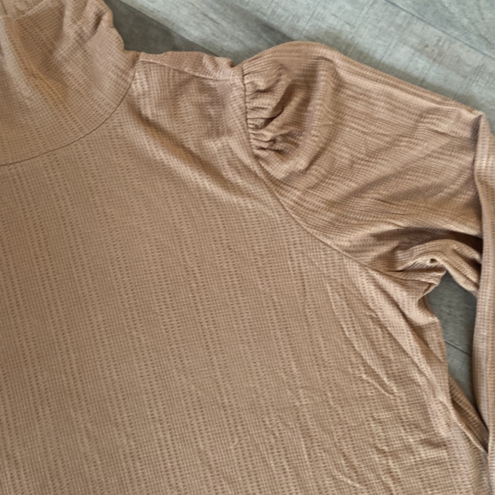 Basic Neutral Turtle Neck Top, Size 3x - image 4